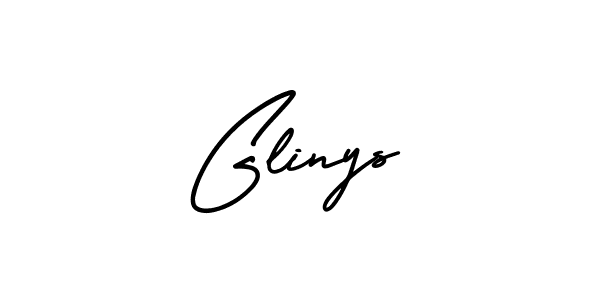 if you are searching for the best signature style for your name Glinys. so please give up your signature search. here we have designed multiple signature styles  using AmerikaSignatureDemo-Regular. Glinys signature style 3 images and pictures png