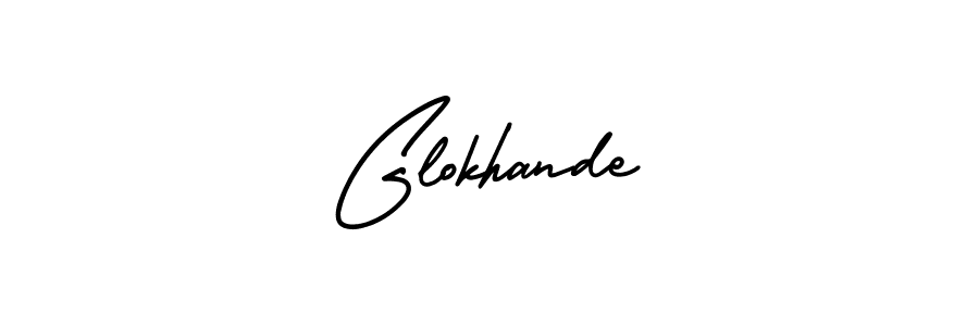 if you are searching for the best signature style for your name Glokhande. so please give up your signature search. here we have designed multiple signature styles  using AmerikaSignatureDemo-Regular. Glokhande signature style 3 images and pictures png