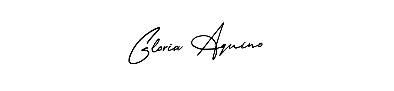 Design your own signature with our free online signature maker. With this signature software, you can create a handwritten (AmerikaSignatureDemo-Regular) signature for name Gloria Aquino. Gloria Aquino signature style 3 images and pictures png