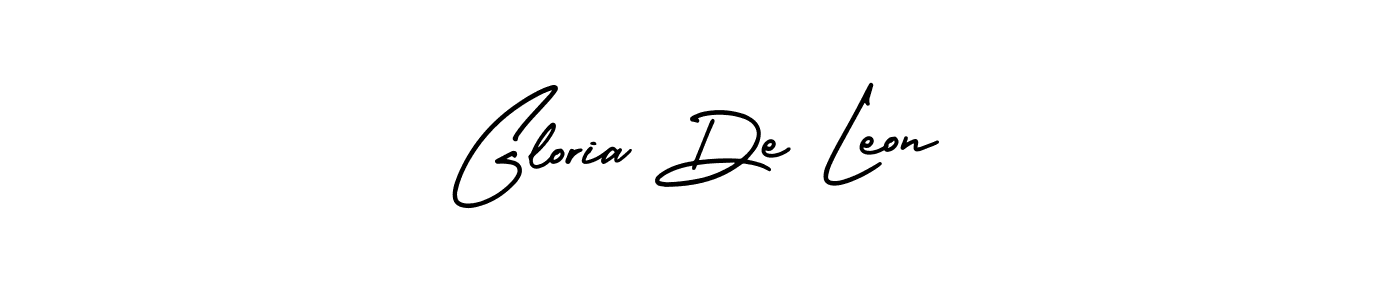 Also we have Gloria De Leon name is the best signature style. Create professional handwritten signature collection using AmerikaSignatureDemo-Regular autograph style. Gloria De Leon signature style 3 images and pictures png