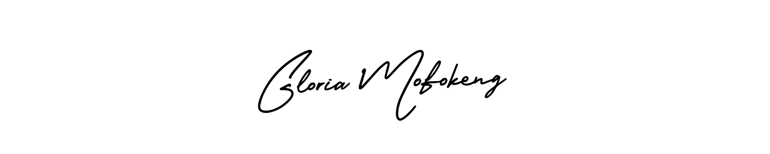 AmerikaSignatureDemo-Regular is a professional signature style that is perfect for those who want to add a touch of class to their signature. It is also a great choice for those who want to make their signature more unique. Get Gloria Mofokeng name to fancy signature for free. Gloria Mofokeng signature style 3 images and pictures png