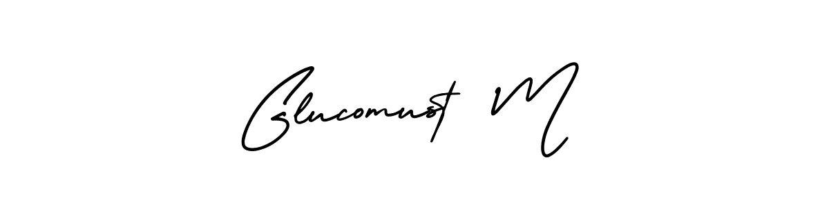 How to Draw Glucomust  M signature style? AmerikaSignatureDemo-Regular is a latest design signature styles for name Glucomust  M. Glucomust  M signature style 3 images and pictures png