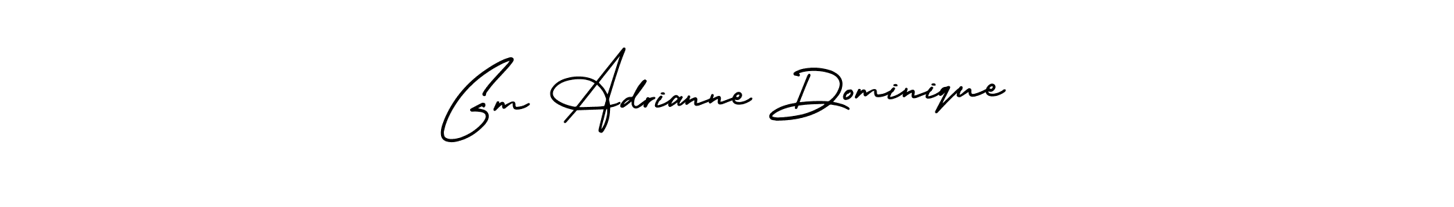 See photos of Gm Adrianne Dominique official signature by Spectra . Check more albums & portfolios. Read reviews & check more about AmerikaSignatureDemo-Regular font. Gm Adrianne Dominique signature style 3 images and pictures png