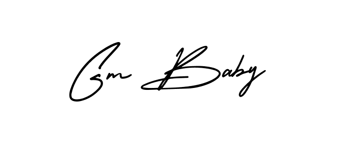 Similarly AmerikaSignatureDemo-Regular is the best handwritten signature design. Signature creator online .You can use it as an online autograph creator for name Gm Baby. Gm Baby signature style 3 images and pictures png