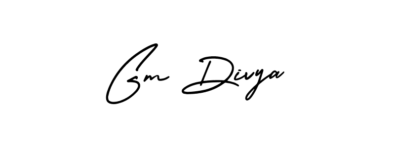 if you are searching for the best signature style for your name Gm Divya. so please give up your signature search. here we have designed multiple signature styles  using AmerikaSignatureDemo-Regular. Gm Divya signature style 3 images and pictures png