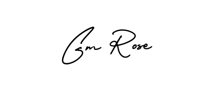 Use a signature maker to create a handwritten signature online. With this signature software, you can design (AmerikaSignatureDemo-Regular) your own signature for name Gm Rose. Gm Rose signature style 3 images and pictures png