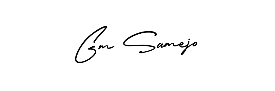 Use a signature maker to create a handwritten signature online. With this signature software, you can design (AmerikaSignatureDemo-Regular) your own signature for name Gm Samejo. Gm Samejo signature style 3 images and pictures png
