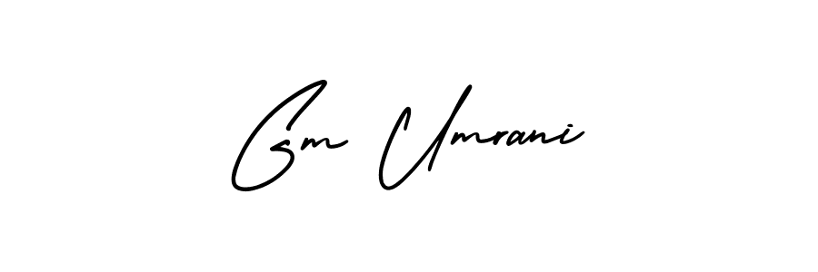 Use a signature maker to create a handwritten signature online. With this signature software, you can design (AmerikaSignatureDemo-Regular) your own signature for name Gm Umrani. Gm Umrani signature style 3 images and pictures png