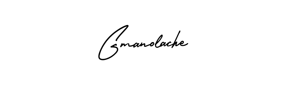 It looks lik you need a new signature style for name Gmanolache. Design unique handwritten (AmerikaSignatureDemo-Regular) signature with our free signature maker in just a few clicks. Gmanolache signature style 3 images and pictures png