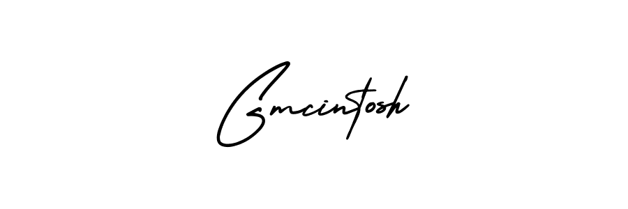 How to make Gmcintosh name signature. Use AmerikaSignatureDemo-Regular style for creating short signs online. This is the latest handwritten sign. Gmcintosh signature style 3 images and pictures png