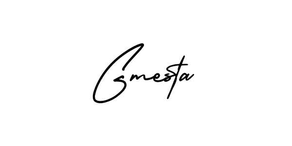 Gmesta stylish signature style. Best Handwritten Sign (AmerikaSignatureDemo-Regular) for my name. Handwritten Signature Collection Ideas for my name Gmesta. Gmesta signature style 3 images and pictures png