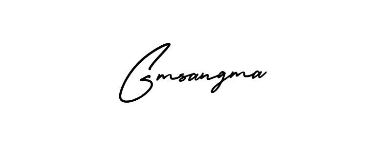 You should practise on your own different ways (AmerikaSignatureDemo-Regular) to write your name (Gmsangma) in signature. don't let someone else do it for you. Gmsangma signature style 3 images and pictures png