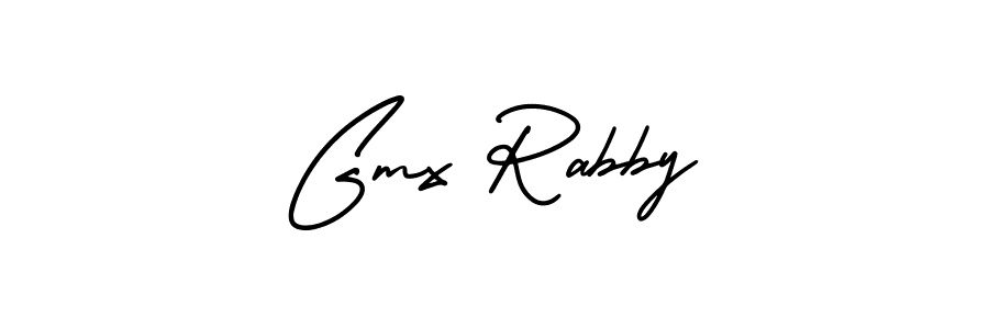 Create a beautiful signature design for name Gmx Rabby. With this signature (AmerikaSignatureDemo-Regular) fonts, you can make a handwritten signature for free. Gmx Rabby signature style 3 images and pictures png