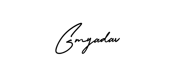 Similarly AmerikaSignatureDemo-Regular is the best handwritten signature design. Signature creator online .You can use it as an online autograph creator for name Gmyadav. Gmyadav signature style 3 images and pictures png