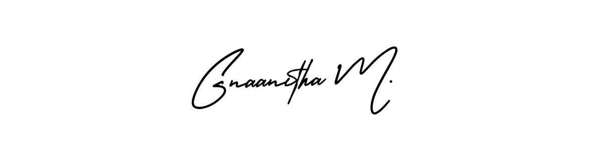 Check out images of Autograph of Gnaanitha M. name. Actor Gnaanitha M. Signature Style. AmerikaSignatureDemo-Regular is a professional sign style online. Gnaanitha M. signature style 3 images and pictures png