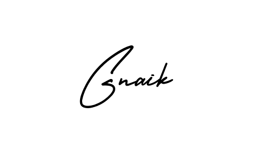 Use a signature maker to create a handwritten signature online. With this signature software, you can design (AmerikaSignatureDemo-Regular) your own signature for name Gnaik. Gnaik signature style 3 images and pictures png