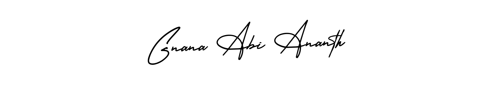 if you are searching for the best signature style for your name Gnana Abi Ananth. so please give up your signature search. here we have designed multiple signature styles  using AmerikaSignatureDemo-Regular. Gnana Abi Ananth signature style 3 images and pictures png