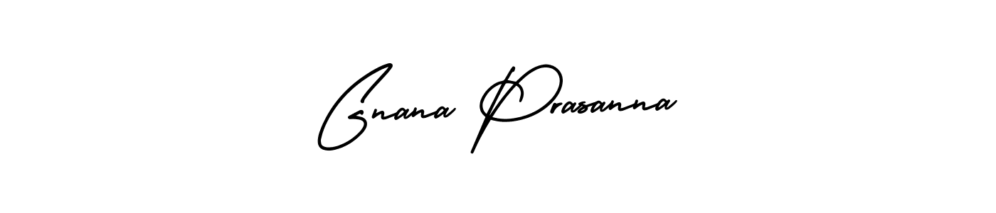 Make a beautiful signature design for name Gnana Prasanna. With this signature (AmerikaSignatureDemo-Regular) style, you can create a handwritten signature for free. Gnana Prasanna signature style 3 images and pictures png