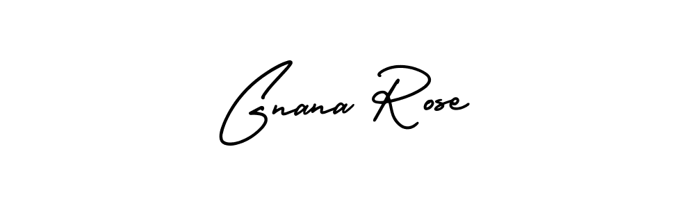 Design your own signature with our free online signature maker. With this signature software, you can create a handwritten (AmerikaSignatureDemo-Regular) signature for name Gnana Rose. Gnana Rose signature style 3 images and pictures png