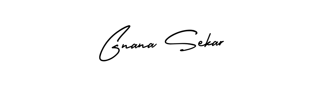 Create a beautiful signature design for name Gnana Sekar. With this signature (AmerikaSignatureDemo-Regular) fonts, you can make a handwritten signature for free. Gnana Sekar signature style 3 images and pictures png