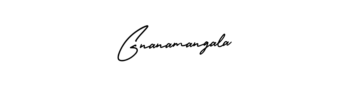 Create a beautiful signature design for name Gnanamangala. With this signature (AmerikaSignatureDemo-Regular) fonts, you can make a handwritten signature for free. Gnanamangala signature style 3 images and pictures png