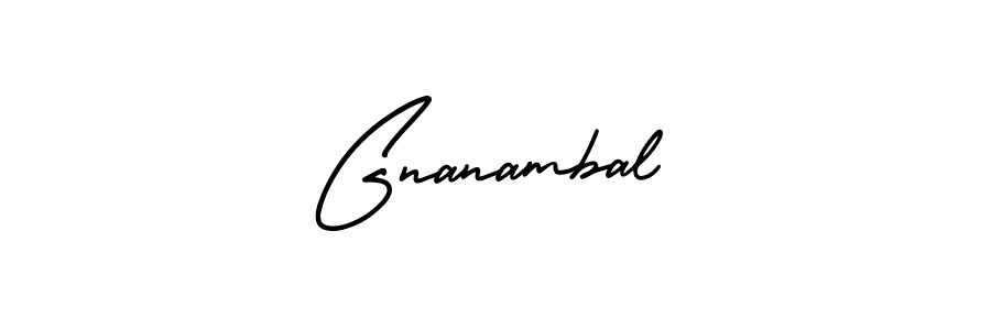 Make a beautiful signature design for name Gnanambal. With this signature (AmerikaSignatureDemo-Regular) style, you can create a handwritten signature for free. Gnanambal signature style 3 images and pictures png