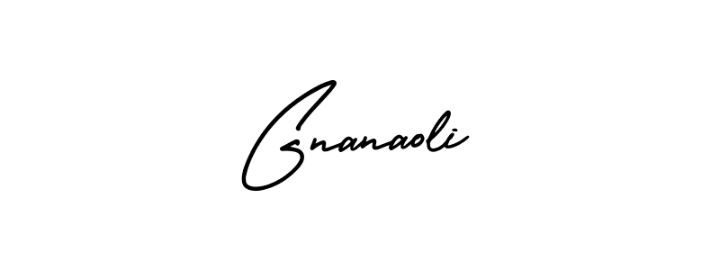 How to make Gnanaoli name signature. Use AmerikaSignatureDemo-Regular style for creating short signs online. This is the latest handwritten sign. Gnanaoli signature style 3 images and pictures png