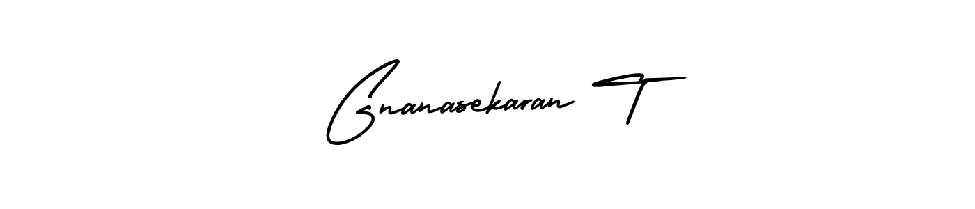 Make a beautiful signature design for name Gnanasekaran T. With this signature (AmerikaSignatureDemo-Regular) style, you can create a handwritten signature for free. Gnanasekaran T signature style 3 images and pictures png
