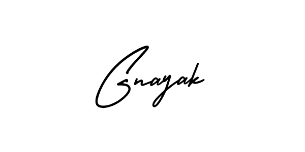 You should practise on your own different ways (AmerikaSignatureDemo-Regular) to write your name (Gnayak) in signature. don't let someone else do it for you. Gnayak signature style 3 images and pictures png