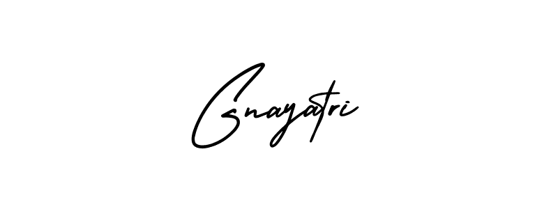 How to make Gnayatri name signature. Use AmerikaSignatureDemo-Regular style for creating short signs online. This is the latest handwritten sign. Gnayatri signature style 3 images and pictures png