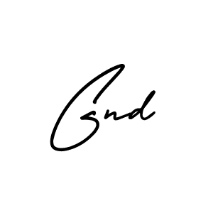 Create a beautiful signature design for name Gnd. With this signature (AmerikaSignatureDemo-Regular) fonts, you can make a handwritten signature for free. Gnd signature style 3 images and pictures png