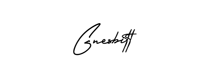You should practise on your own different ways (AmerikaSignatureDemo-Regular) to write your name (Gnesbitt) in signature. don't let someone else do it for you. Gnesbitt signature style 3 images and pictures png