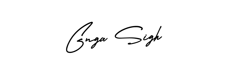 The best way (AmerikaSignatureDemo-Regular) to make a short signature is to pick only two or three words in your name. The name Gnga Sigh include a total of six letters. For converting this name. Gnga Sigh signature style 3 images and pictures png