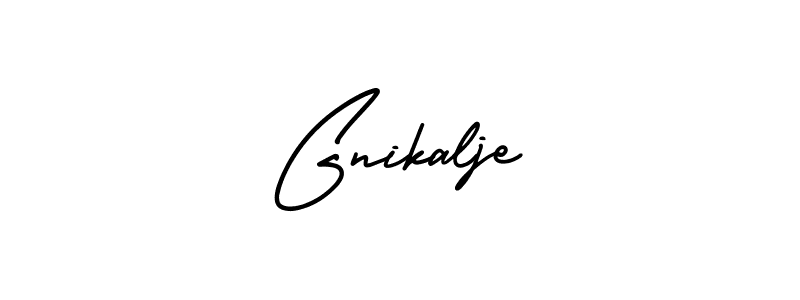Design your own signature with our free online signature maker. With this signature software, you can create a handwritten (AmerikaSignatureDemo-Regular) signature for name Gnikalje. Gnikalje signature style 3 images and pictures png