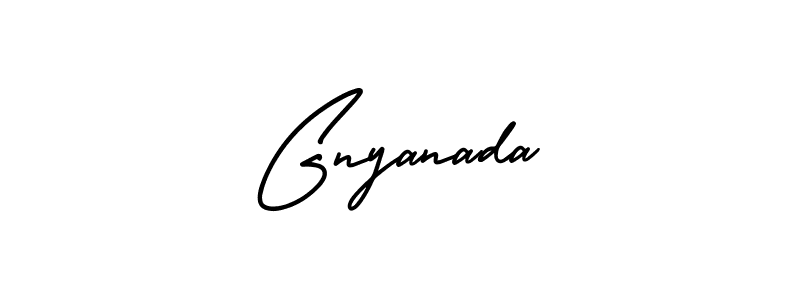It looks lik you need a new signature style for name Gnyanada. Design unique handwritten (AmerikaSignatureDemo-Regular) signature with our free signature maker in just a few clicks. Gnyanada signature style 3 images and pictures png