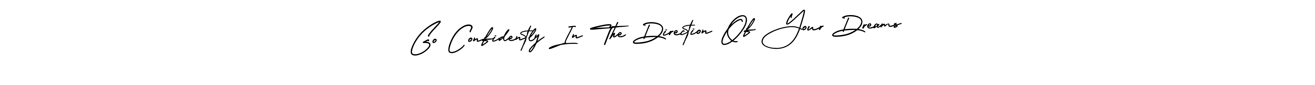 The best way (AmerikaSignatureDemo-Regular) to make a short signature is to pick only two or three words in your name. The name Go Confidently In The Direction Of Your Dreams include a total of six letters. For converting this name. Go Confidently In The Direction Of Your Dreams signature style 3 images and pictures png