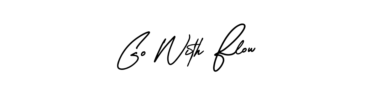 The best way (AmerikaSignatureDemo-Regular) to make a short signature is to pick only two or three words in your name. The name Go With Flow include a total of six letters. For converting this name. Go With Flow signature style 3 images and pictures png