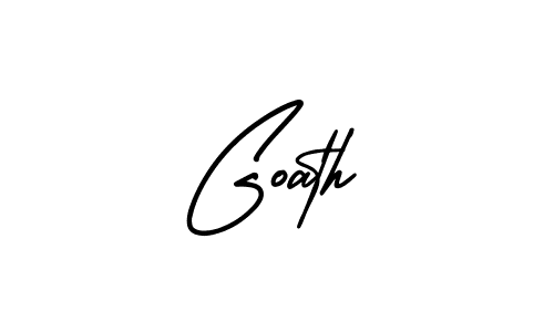 How to Draw Goath signature style? AmerikaSignatureDemo-Regular is a latest design signature styles for name Goath. Goath signature style 3 images and pictures png