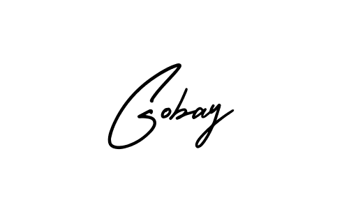 How to make Gobay signature? AmerikaSignatureDemo-Regular is a professional autograph style. Create handwritten signature for Gobay name. Gobay signature style 3 images and pictures png