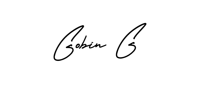 Design your own signature with our free online signature maker. With this signature software, you can create a handwritten (AmerikaSignatureDemo-Regular) signature for name Gobin G. Gobin G signature style 3 images and pictures png