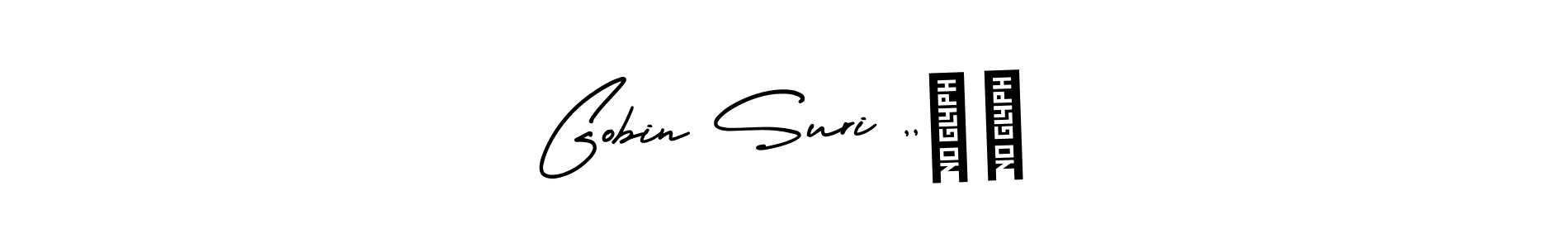 How to Draw Gobin Suri ,,❤️ signature style? AmerikaSignatureDemo-Regular is a latest design signature styles for name Gobin Suri ,,❤️. Gobin Suri ,,❤️ signature style 3 images and pictures png