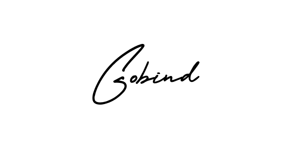 You should practise on your own different ways (AmerikaSignatureDemo-Regular) to write your name (Gobind) in signature. don't let someone else do it for you. Gobind signature style 3 images and pictures png