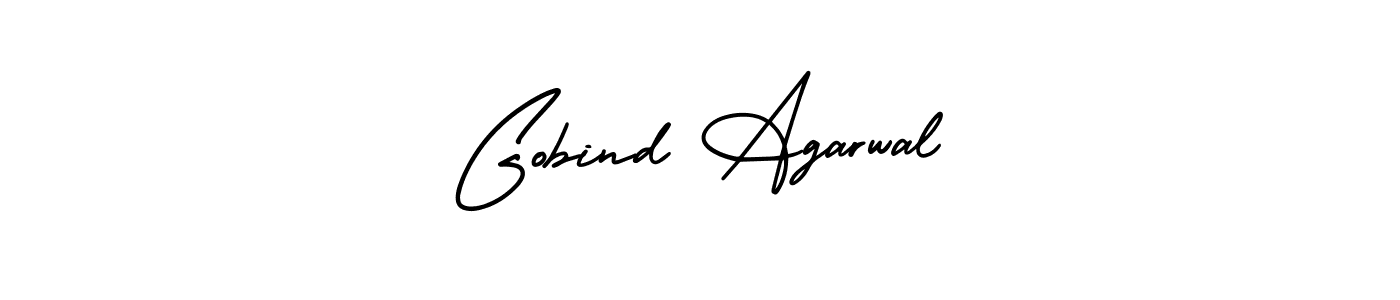 How to make Gobind Agarwal name signature. Use AmerikaSignatureDemo-Regular style for creating short signs online. This is the latest handwritten sign. Gobind Agarwal signature style 3 images and pictures png