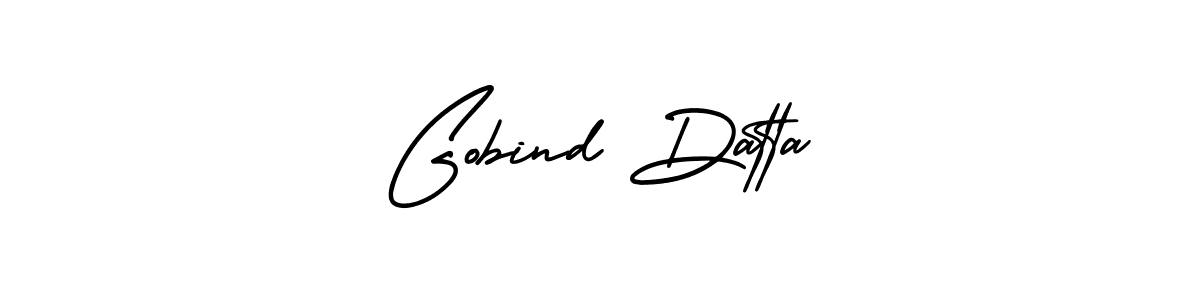 Use a signature maker to create a handwritten signature online. With this signature software, you can design (AmerikaSignatureDemo-Regular) your own signature for name Gobind Datta. Gobind Datta signature style 3 images and pictures png