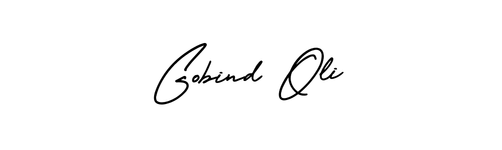 Use a signature maker to create a handwritten signature online. With this signature software, you can design (AmerikaSignatureDemo-Regular) your own signature for name Gobind Oli. Gobind Oli signature style 3 images and pictures png