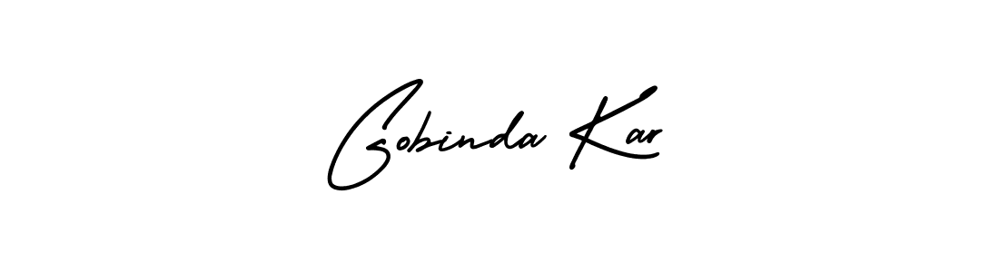 How to make Gobinda Kar name signature. Use AmerikaSignatureDemo-Regular style for creating short signs online. This is the latest handwritten sign. Gobinda Kar signature style 3 images and pictures png