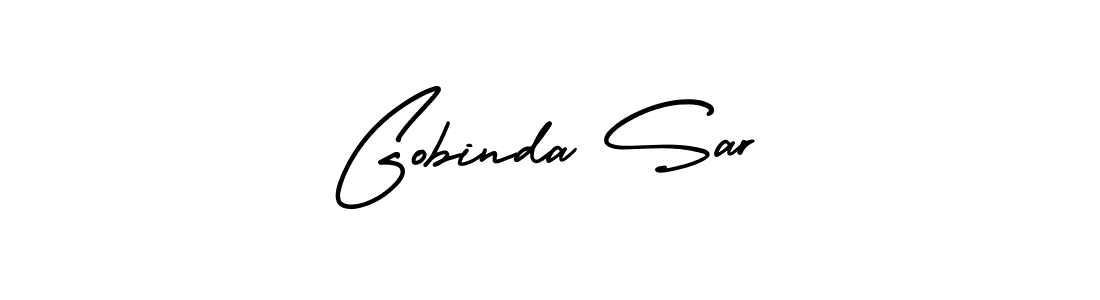 Make a beautiful signature design for name Gobinda Sar. With this signature (AmerikaSignatureDemo-Regular) style, you can create a handwritten signature for free. Gobinda Sar signature style 3 images and pictures png