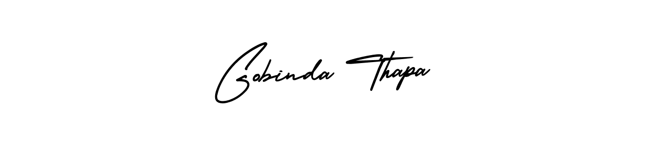 if you are searching for the best signature style for your name Gobinda Thapa. so please give up your signature search. here we have designed multiple signature styles  using AmerikaSignatureDemo-Regular. Gobinda Thapa signature style 3 images and pictures png