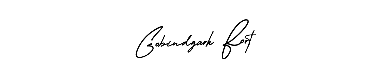 Create a beautiful signature design for name Gobindgarh Fort. With this signature (AmerikaSignatureDemo-Regular) fonts, you can make a handwritten signature for free. Gobindgarh Fort signature style 3 images and pictures png