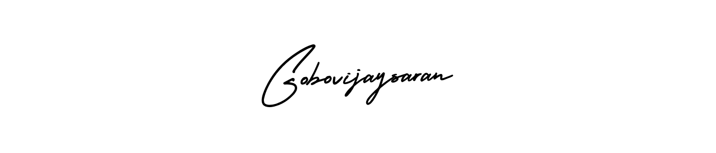 How to Draw Gobovijaysaran signature style? AmerikaSignatureDemo-Regular is a latest design signature styles for name Gobovijaysaran. Gobovijaysaran signature style 3 images and pictures png
